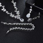 Elegant White Cubic Zirconia Wedding Jewelry Set
