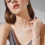 Elegant Silver Bridal Jewelry Set with CZ Crystals