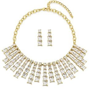 Bridesmaid Jewelry Set - Austrian Crystal Necklace & Earrings