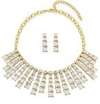 Bridesmaid Jewelry Set - Austrian Crystal Necklace & Earrings