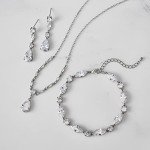 Elegant Cubic Zirconia Bridal Jewelry Set