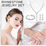 Elegant Silver Crystal Bridesmaid Jewelry Set - 6 Pieces