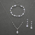 Elegant Cubic Zirconia Bridal Jewelry Set