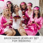 Elegant Silver Crystal Bridesmaid Jewelry Set - 6 Pieces