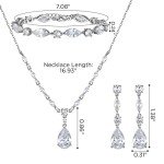 Elegant Cubic Zirconia Bridal Jewelry Set