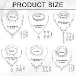 Elegant Silver Crystal Bridesmaid Jewelry Set - 6 Pieces