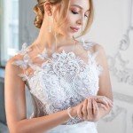 Silver Bridal Jewelry Set with Teardrop Earrings