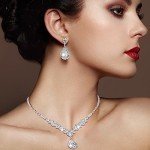 Elegant Silver Crystal Bridesmaid Jewelry Set - 6 Pieces