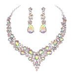 Bridal Austrian Crystal Necklace and Earrings Set