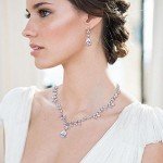Floral Leaf Teardrop Jewelry Set for Weddings