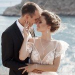 Silver Bridal Jewelry Set with Teardrop Earrings