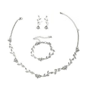 Elegant Crystal Bridal Jewelry Set with Earrings