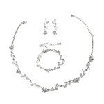 Elegant Crystal Bridal Jewelry Set with Earrings