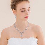 Floral Leaf Teardrop Jewelry Set for Weddings