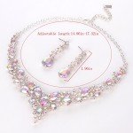 Bridal Austrian Crystal Necklace and Earrings Set