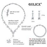 Elegant Silver Bridal Necklace and Earrings Set