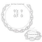 Elegant Silver Rhinestone Jewelry Set for Weddings