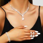 Stunning Rhinestone Bridal Jewelry Set for Weddings
