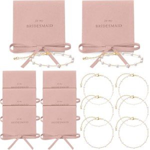 16-Piece Pearl Bracelet Set for Bridesmaids