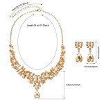 Elegant Gold Teardrop Crystal Jewelry Set for Weddings