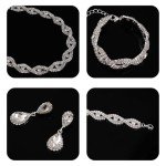 Elegant Silver Rhinestone Jewelry Set for Weddings