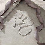 Teardrop CZ Bridal Jewelry Set for Women