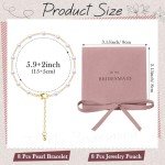 16-Piece Pearl Bracelet Set for Bridesmaids