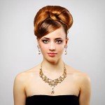 Elegant Gold Teardrop Crystal Jewelry Set for Weddings