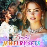 Aukmla Bridal Wedding Jewelry Set with Rhinestones