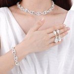 Elegant Silver Rhinestone Jewelry Set for Weddings