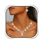 Elegant Gold Crystal Rhinestone Bridal Jewelry Set