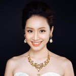 Elegant Gold Teardrop Crystal Jewelry Set for Weddings