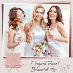 16-Piece Pearl Bracelet Set for Bridesmaids