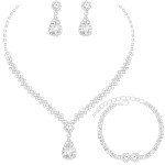 Elegant Silver Crystal Jewelry Set for Weddings