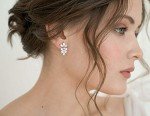 Marquise Cubic Zirconia Bridal Stud Earrings