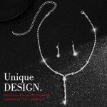 Silver Crystal Bridal Necklace and Earrings Set