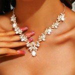 Elegant Gold Crystal Rhinestone Bridal Jewelry Set