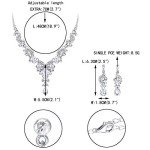 Bridal Rhinestone Teardrop Necklace and Earrings Set