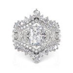 Interchangeable Radiant Cut Butterfly Engagement Ring Set