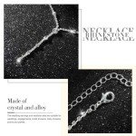 Silver Crystal Bridal Necklace and Earrings Set