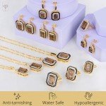 Big Smoky Quartz Pendant Necklace in Gold Plated Silver