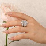 Interchangeable Radiant Cut Butterfly Engagement Ring Set