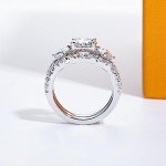 Moissanite Bridal Set in Sterling Silver - 3.7CT