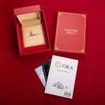 Cadyno 14K White Gold Moissanite Wedding Ring Set