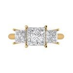 Princess Cut Zircon 14K Gold Engagement Ring Set
