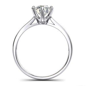 14k White Gold 2.0 CT Solitaire Engagement Ring