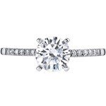 14K White Gold 1 Carat Engagement & Wedding Ring Set