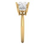 Princess Cut Zircon 14K Gold Engagement Ring Set