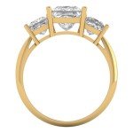 Princess Cut Zircon 14K Gold Engagement Ring Set