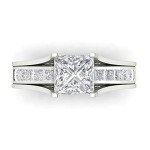 Princess Cut Simulated Diamond 14k White Gold Ring Set